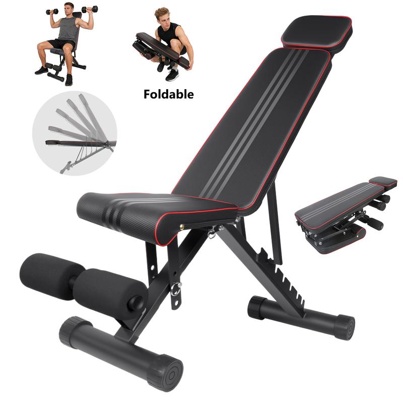 Adjustable Weight Bench for Home Gym, 660LB/300KG Capacity Workout Bench, Foldable Incline Decline Bench Press Bench with 7 Backrest Positions for Full Body Strength Training