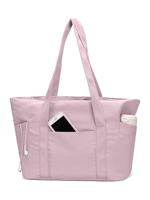 Bolso tote de color sólido para mujeres, bolso de hombro a la moda con gran capacidad para trabajo y viaje, bolso casual, versátil y de alta calidad para el uso diario y los desplazamientos