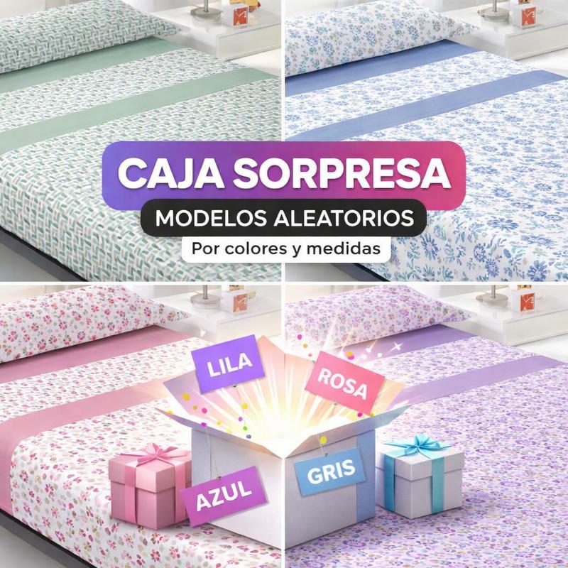 Caja Sorpresa- Incluye 1 Juego de Sábanas Modelo aleatorio - Suaves y frescas