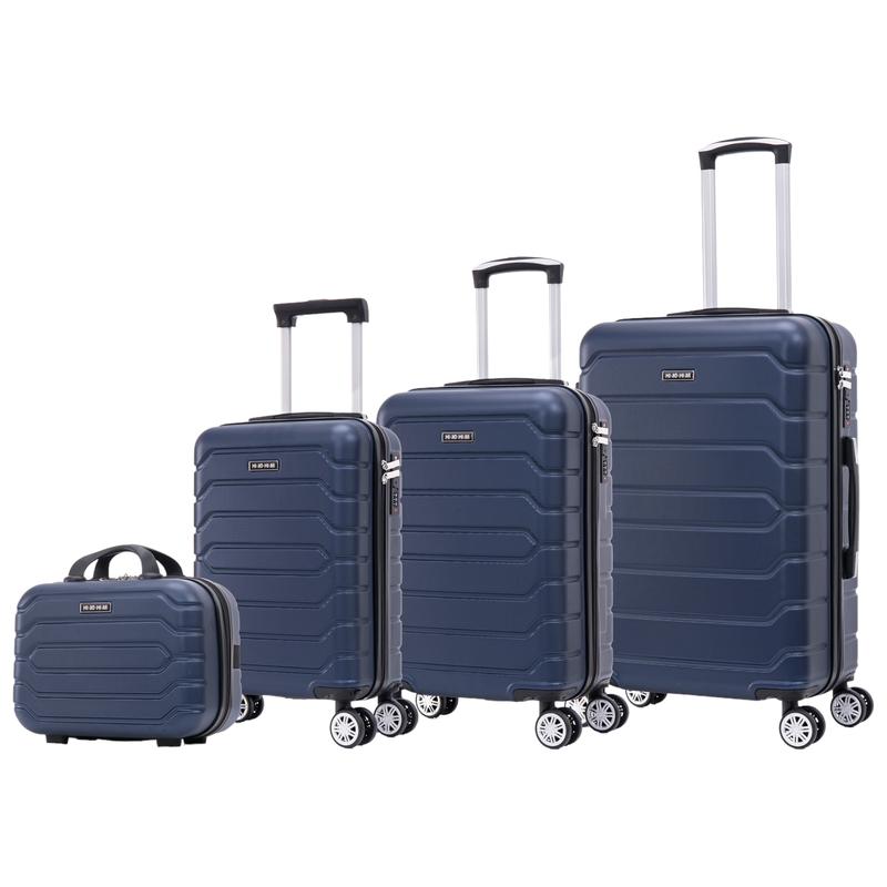 Conjunto de Maletas de Viaje Elegantes: Carcasa Ligera de ABS, Cerradura Numérica, 4 Ruedas Giratorias 360, Asa Telescpica de Aluminio Juego de Maletas Set Trolley Maleta Cabina ( 8002-002 8008)
