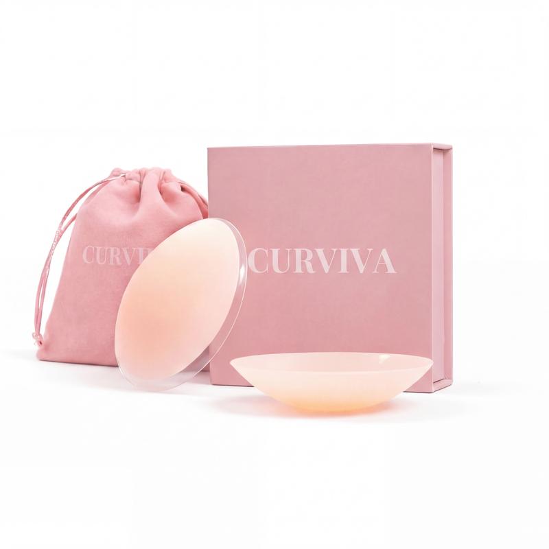 Curviva – Pezoneras de Silicona sin Adhesivo en Forma de Círculo | Invisibles, Reutilizables y Cómodas