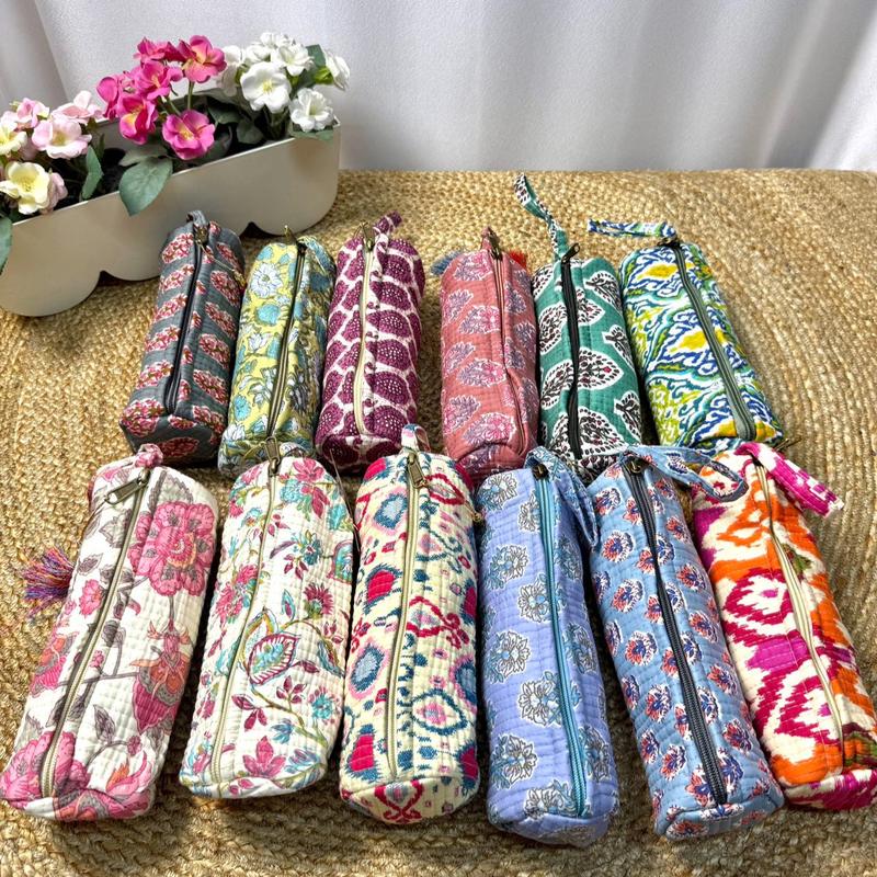 Estuche con Estampado de Algodon - Diseño Variado y Atractivo para Uso Diario