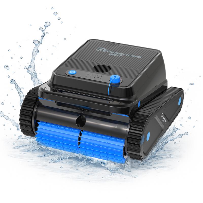 EVERCROSS BOT U8 Robot Piscina Limpiafondos y Paredes - 120 Min de Autonomía - 200 m² de Superficie de Limpieza - Navegación Inteligente - Estacionamiento Automático - Control por App