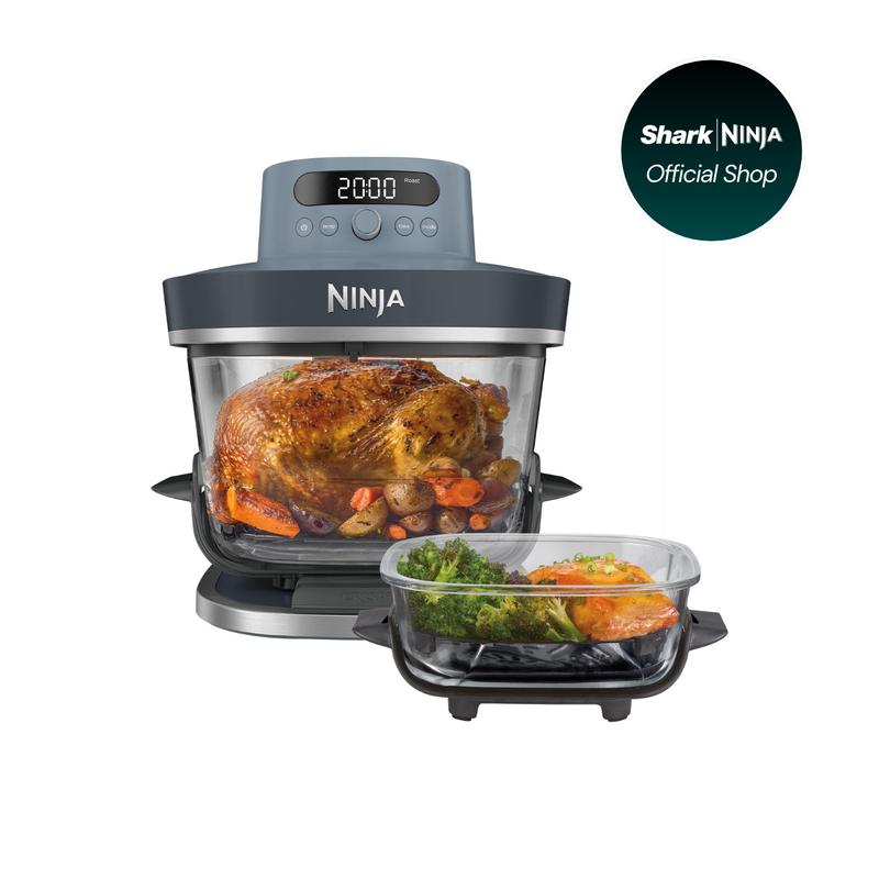 Freidora de aire de cristal XL Ninja CRISPi PRO, 7 funciones, (2 recipientes) - AS101EU