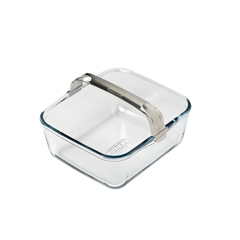 Fuente rectangular de vidrio borosilicato con asa removible Airfryer de Pyrex
