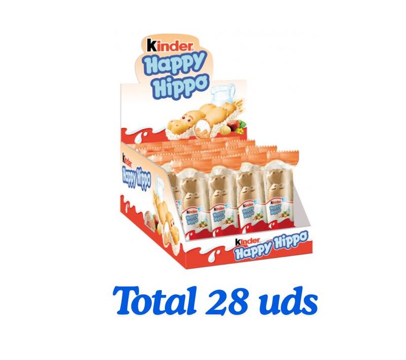 Kinder Happy Hippo Chocolatina nocilla con avellana ,Kinder Happy Hippo 28 piezas x 20,7 g