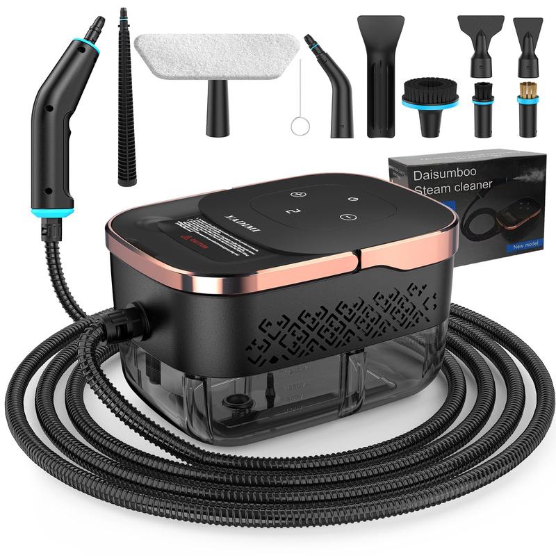 Limpiador a Vapor Vaporeta Limpieza Hogar Potente de Mano 2500W Portátil con 6 Velocidades 3 Tipos de Cepillo para Muebles de Cocina Baños Alta Temperatura 229°F