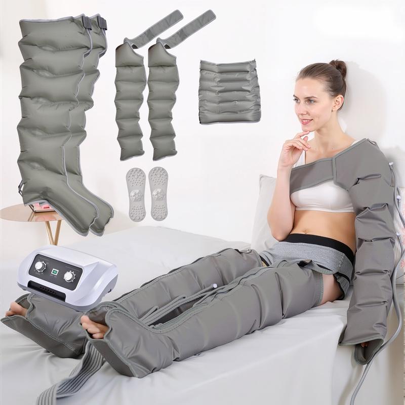 Máquina de terapia por compresión de aire, presión ajustable de 30–240 mmHg, 6 cilindros, diseño portátil, ideal para el alivio muscular y la recuperación