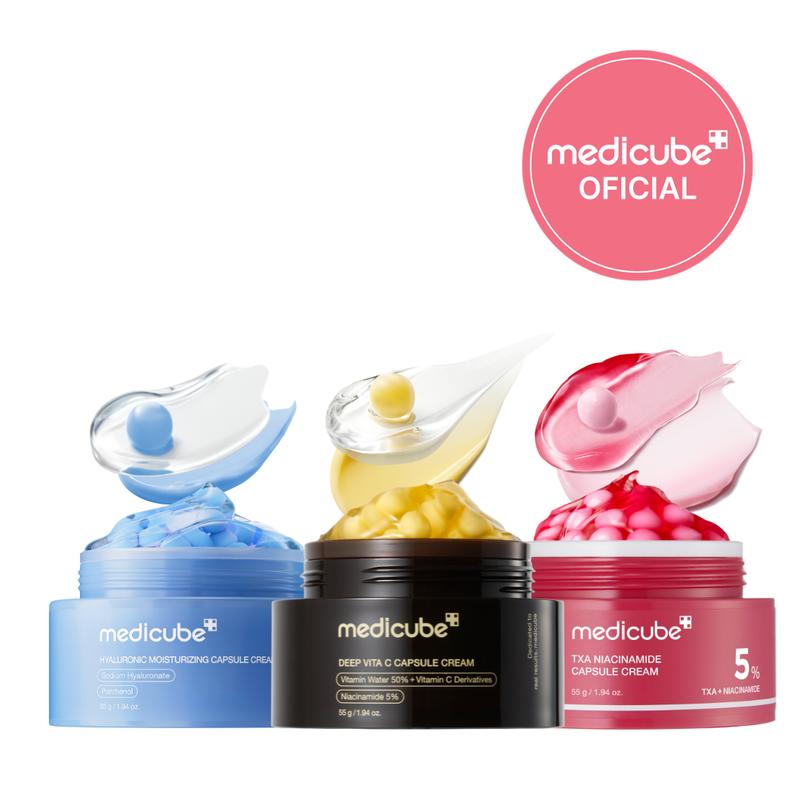 [medicube Oficial] Set de Cremas Boba: Elige y Combina - Cremas en Cápsula para Todo Tipo de Piel y Necesidades: Tono Irregular, Hidratación Luminosa y Firmeza | Cosmética Coreana | K-Beauty Skincare