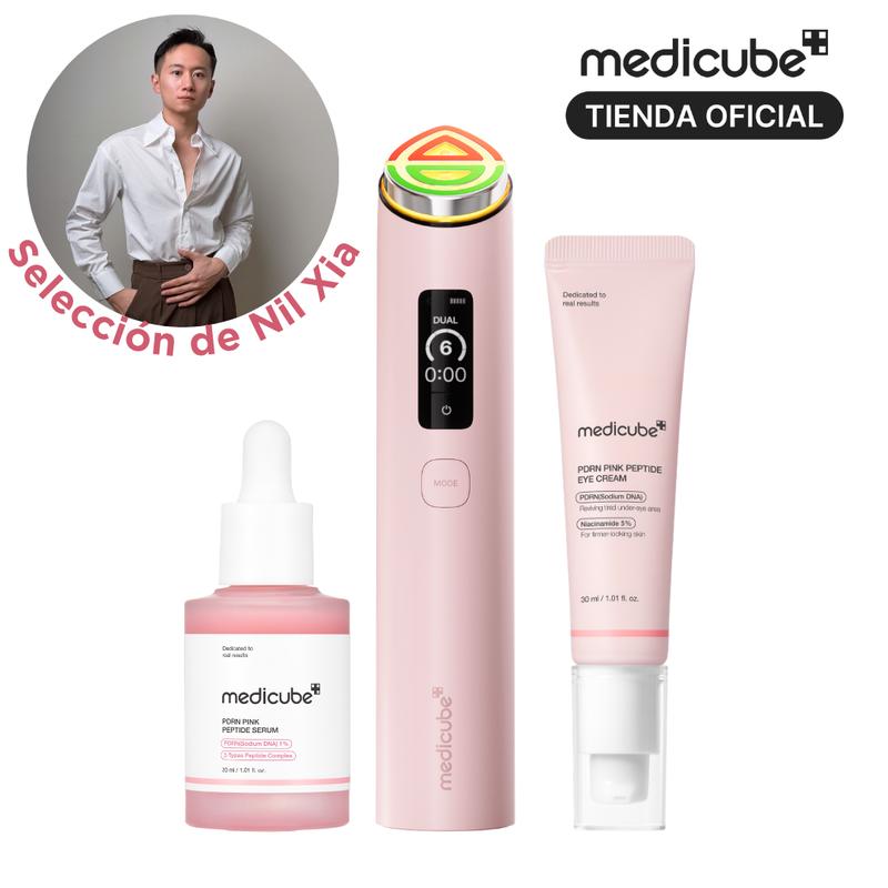 [medicube Oficial] Set Reforzador de la Barrera Cútanea PDRN de Nil Xia | Booster Pro X2 con Sérum PDRN y Crema para Ojos | Cuidado Avanzado de la Barrera Cútanea, Cuidado Facial y de Ojos con PDRN | Cosmética Coreana, Dispositivo de Belleza