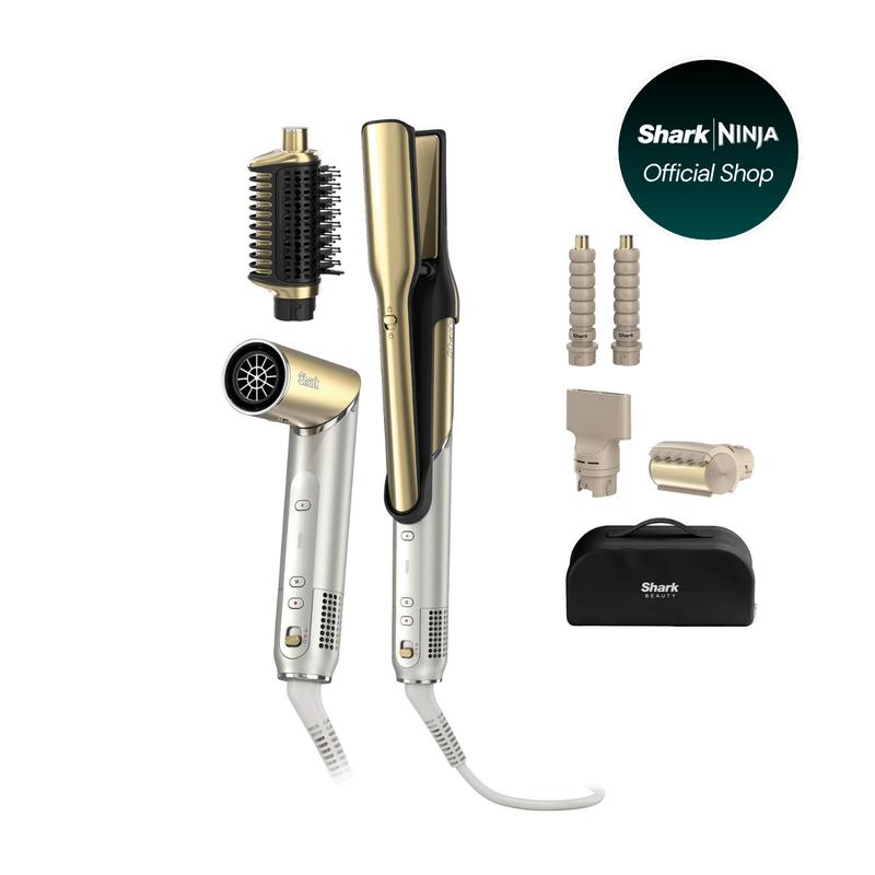 Moldeador, secador y plancha Shark Glam antifrizz (Set 5 cabezales) - HD6051SEU