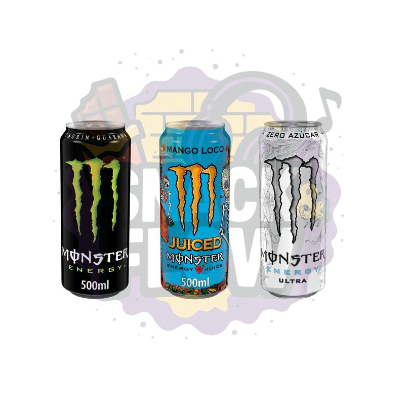 MONSTER Energy Bebida Energética 500 ml, Pack 24 Latas – Original / Ultra White / Mango Loco