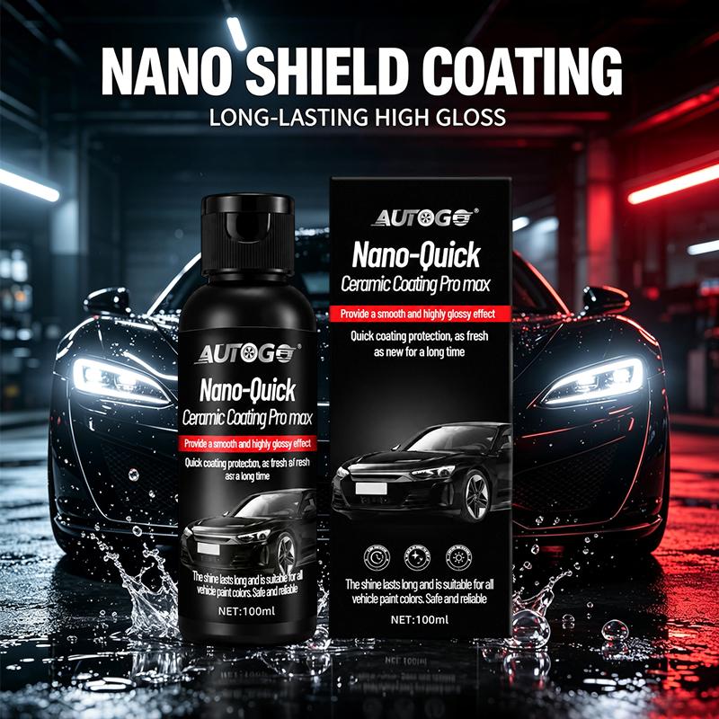 Nano Quick revestimiento cerámico Pro para automóviles, con tecnología cerámica avanzada para vidrio resistente al polvo y brillo duradero. 100 ml.