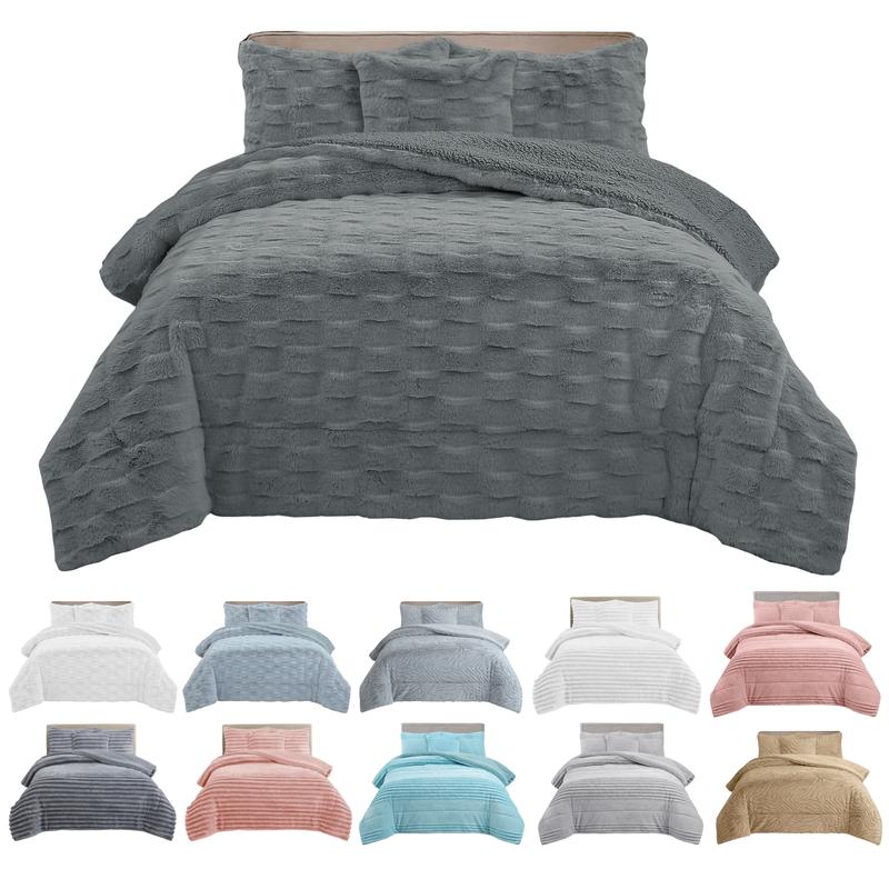 Novotextil Edredón Invierno Sherpa Cama 90 hasta 180 Extra Grueso 600gr/m2 Efecto Borreguito - Edredón Suave con 1 o 2 Fundas Almohada (50x70)