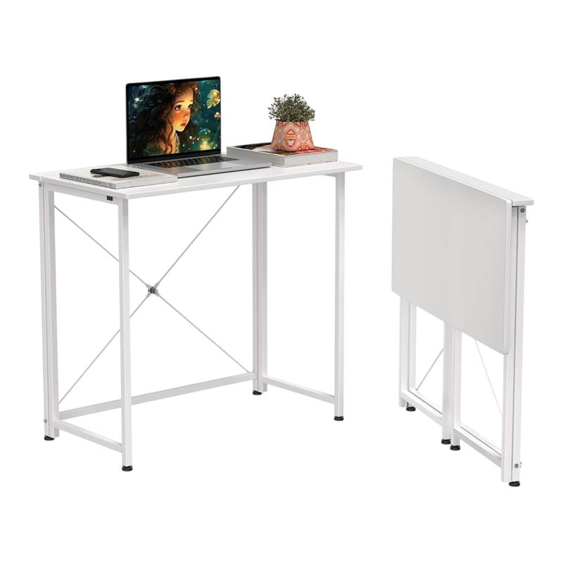 Oferta Mesa Escritorio Plegable, Mesa Ordenador, Compacto sin ensamblaje, Mesa de Estudio para Casa Oficina, Escritorio para computadora Manualidades, 80 x 40 x 75 cm