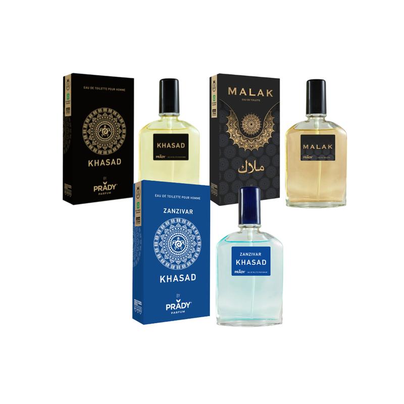 Pack 3 Colonias Árabes Low Cost - Khasad, Zanzibar Khasad, Malak - Colonias de Hombre - Prady