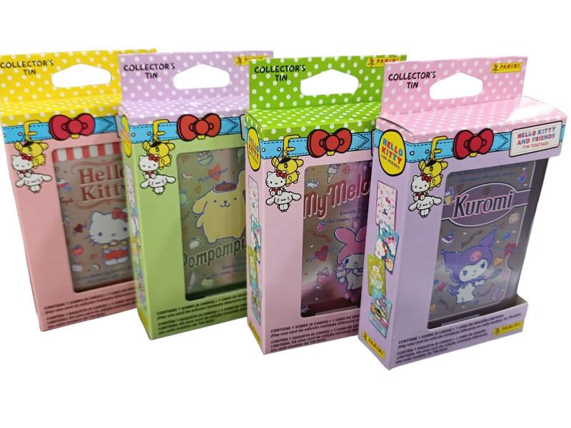 PACK 4 TIN BOX CROMOS HELLO KITTY AND FRIENS FUN TOGETHER DE PANINI