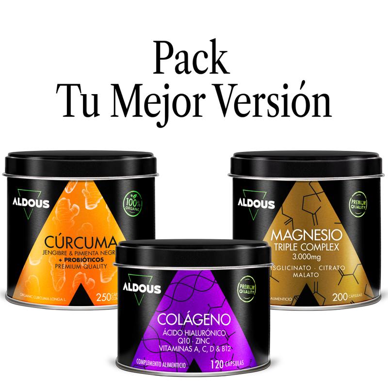 Pack Tu Mejor Versión: Cúrcuma, Colágeno y Magnesio Completo – Articulaciones, Energía y Bienestar Diario