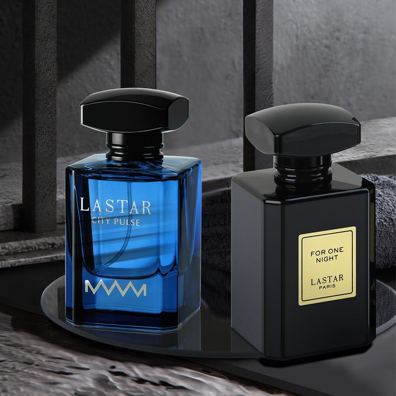 Set de 2 botellas de perfume LASTAR para hombre | incluye colonia para hombre, doble fragancia a vainilla y madera, opción ideal de regalo, obsequio perfecto para San Valentín y ocasiones festivas