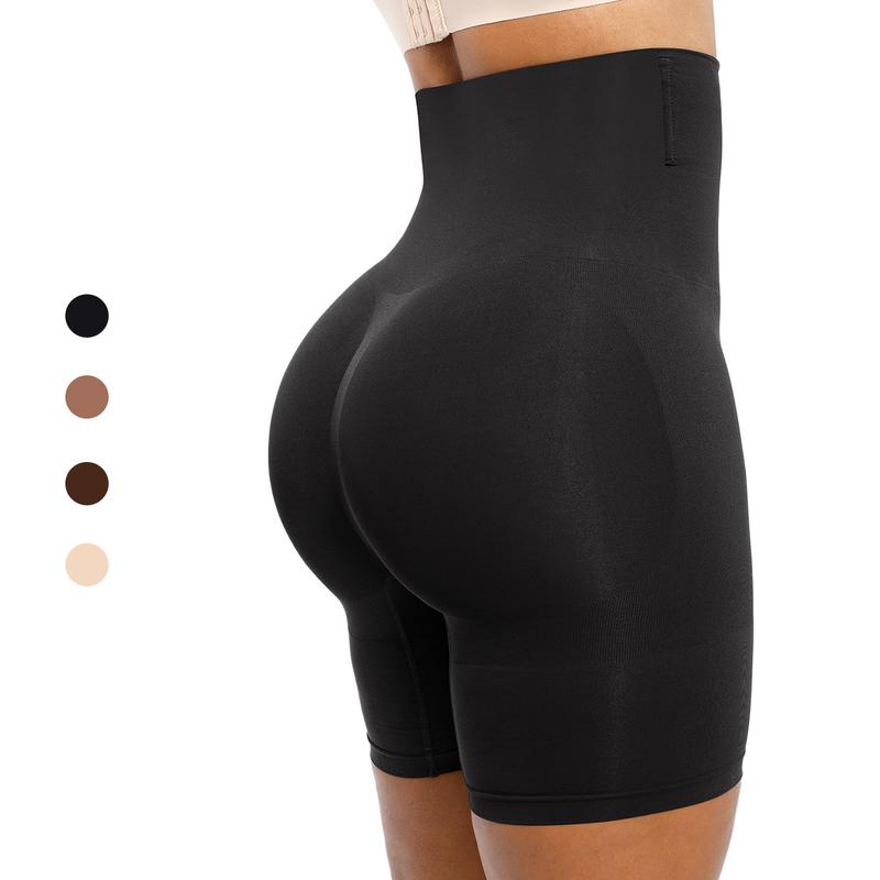 Shapellx Shorty moldeador para mujer sin costuras de cintura alta con modelado corporal y efecto reductor en los muslos, ropa interior