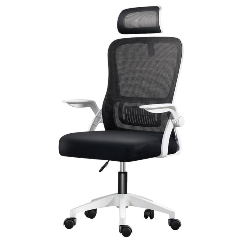 Silla de Oficina, para Gaming, Escritorio Ergonmica con Reposacabezas, Ajustable y con Soporte Lumbar Respaldo de Malla Transpirable Reposabrazos Abatibles de 90 Giratoria 360 (SF168-002)
