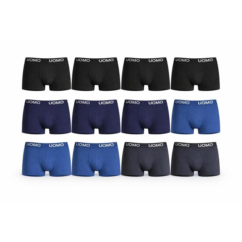 SKYNED UOMO Pack de 12 Calzoncillos Bóxer Hombre Algodón Elástico Transpirable Corte Ergonómico Tallas M a XXXL Colores Surtidos Comfort