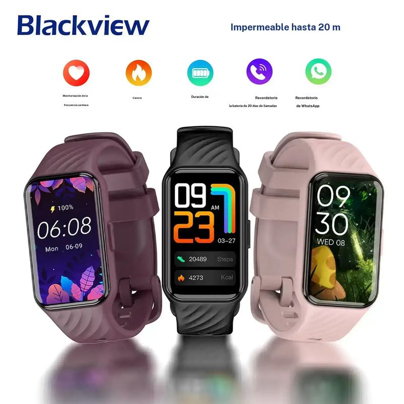 Smartwatch impermeable de 20 m – reloj de fitness de 1,47 inch para mujeres y hombres, batería con autonomía de 20 días, recordatorios de llamadas y mensajes de texto, medición continua de frecuencia cardíaca las 24 horas, más de 100 modos deportivos.