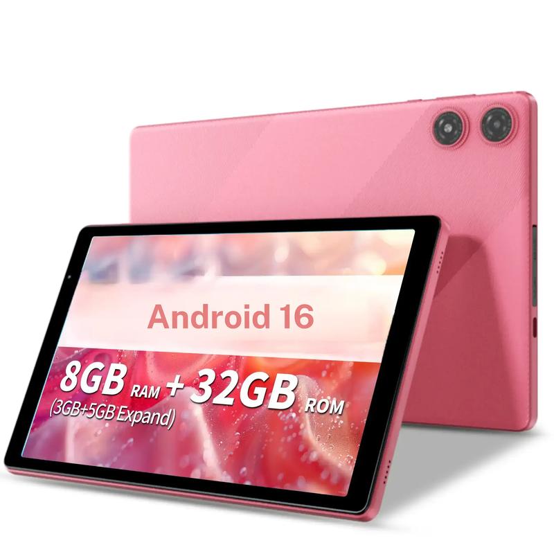 Tableta Android de 10,1 inch, 8 GB de RAM (3 GB + 5 GB de extensión virtual), 32 GB de almacenaje interno, procesador de cinco núcleos, doble cámara, batería de 6000 mAh
