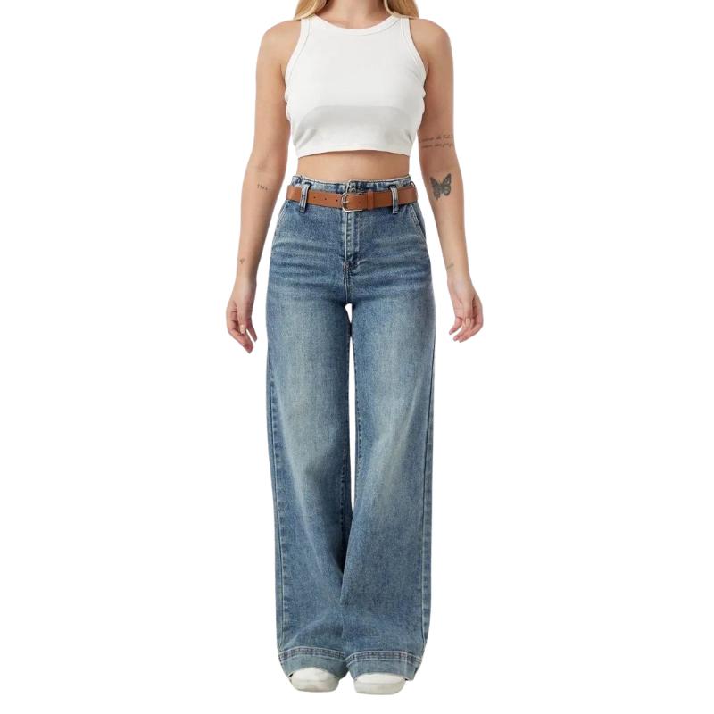 ÜTOPYA Vaquero Vera Talla Grande Curvy | Moda Mujer | Pantalón | Comodidad Holgada y Favorecedora | Informal | Corte Holgado
