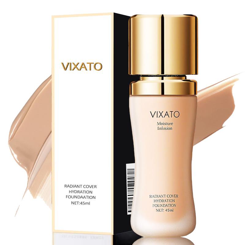VIXATO Base Líquida y Corrector Hidratante, Maquillaje Perfecto, Para Todo Tipo de Piel, Hidratación y Luminosidad, Tono Claro/Neutro/Oscuro